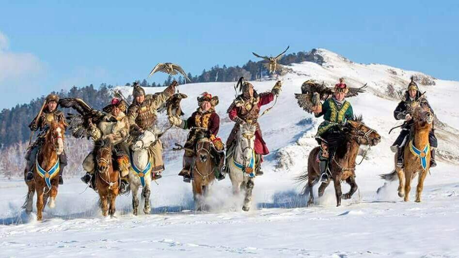 Mongolian falconers