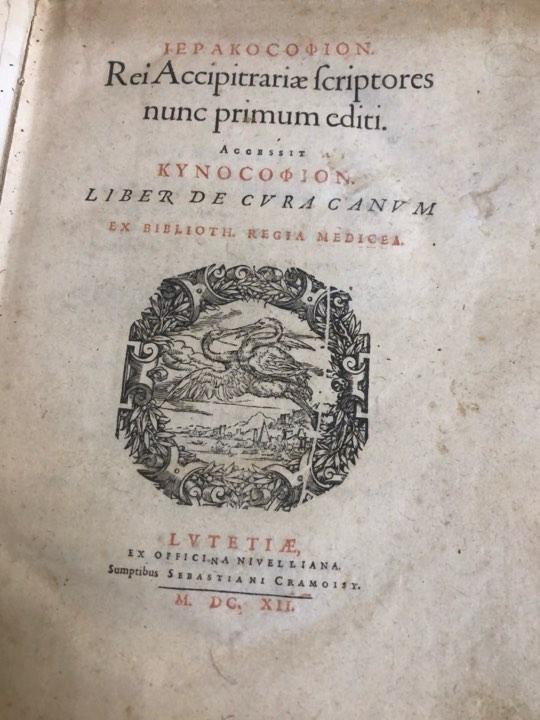 Book of 12 century from Greek scientist-falconer