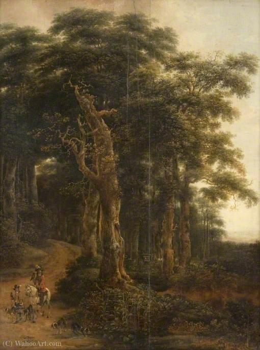 A Hawking Party at the Edge of a Forest by Dutch artist Pieter Jansz Van Asch (1603-1678) 