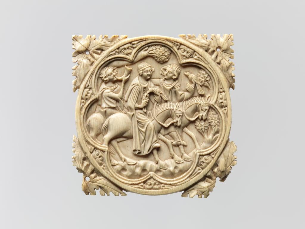 Mirror Case with a Falconing Party, 1330–60